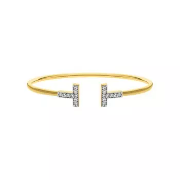 Золотой браслет с фианитами