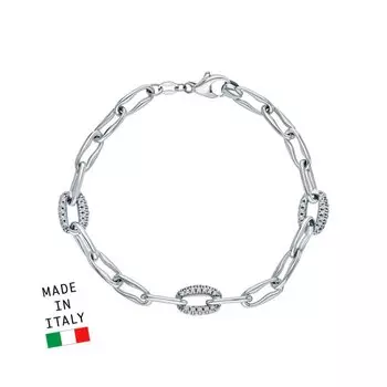 Золотой браслет с фианитами