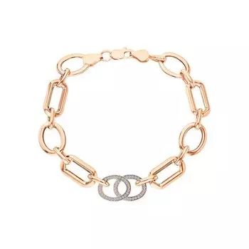 Золотой браслет с фианитами