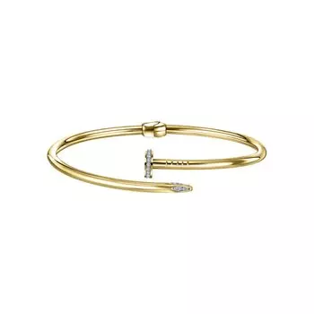 Золотой браслет с фианитами