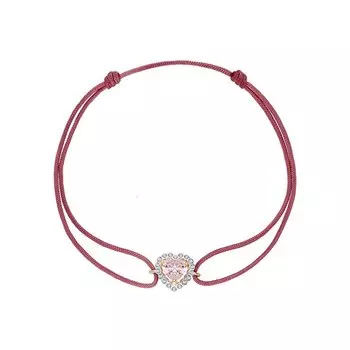 Золотой браслет с фианитами и наноситал морганитом