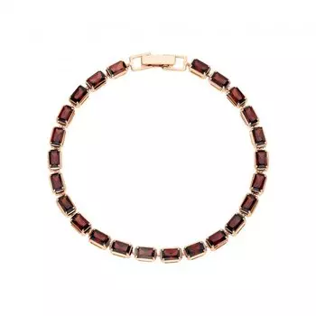 Золотой браслет с гранатами природными