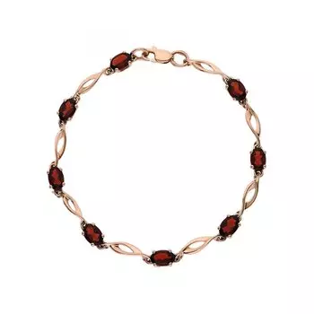 Золотой браслет с гранатами природными