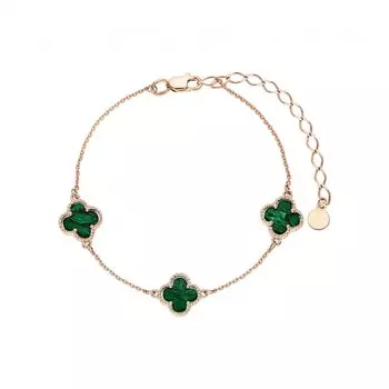 Золотой браслет с малахитом