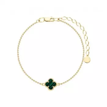 Золотой браслет с малахитом