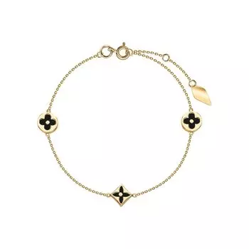 Золотой браслет с ониксом