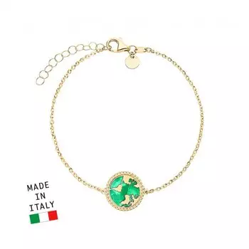 Золотой браслет с перламутром природным