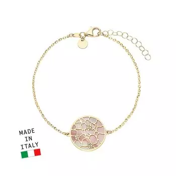 Золотой браслет с перламутром природным