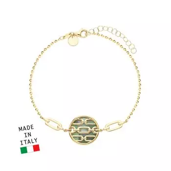 Золотой браслет с перламутром природным