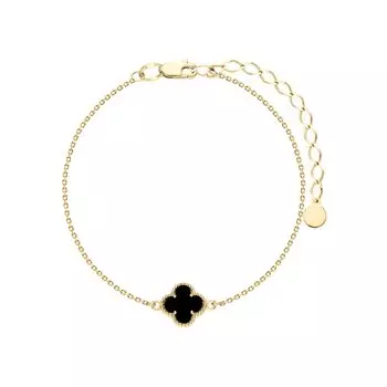 Золотой браслет с природным агатом