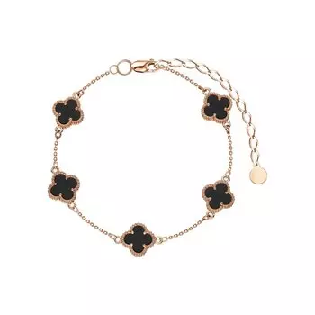 Золотой браслет с природными агатами