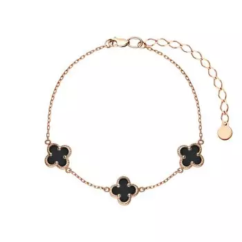 Золотой браслет с природными агатами