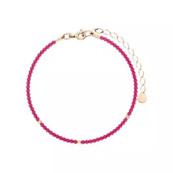 Золотой браслет с рубинами выращенными