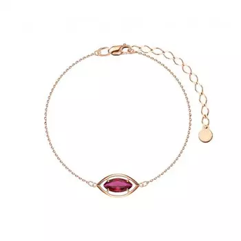 Золотой браслет с рубинами выращенными