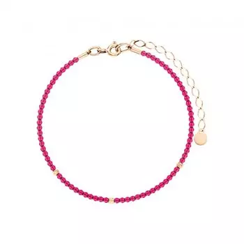 Золотой браслет с рубинами выращенными