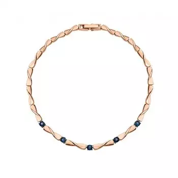 Золотой браслет с сапфирами природными