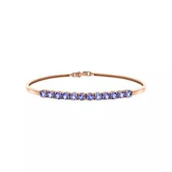 Золотой браслет с танзанитами природными