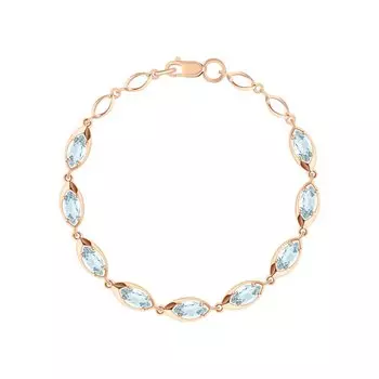 Золотой браслет с топазами природными