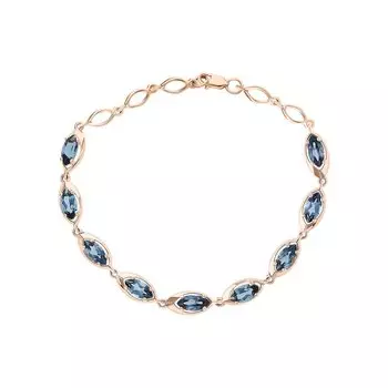 Золотой браслет с топазами природными