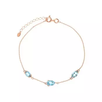 Золотой браслет с топазами природными