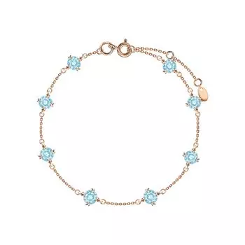 Золотой браслет с топазами природными