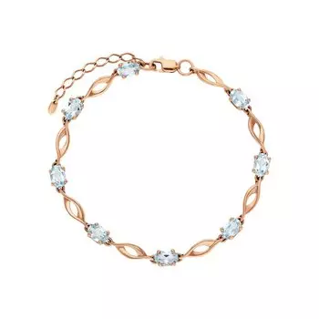 Золотой браслет с топазами природными