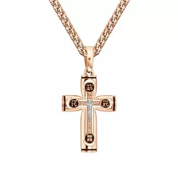 Золотой крест-подвеска с эмалью