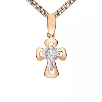 Золотой крест-подвеска с бриллиантами