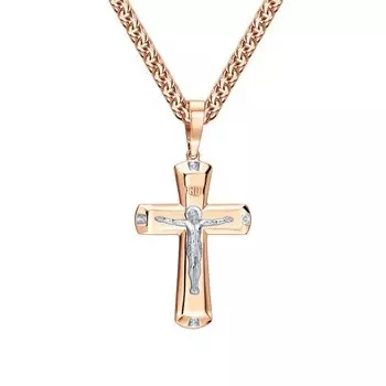 Золотой крест-подвеска с бриллиантами