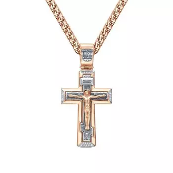 Золотой крест-подвеска с бриллиантами