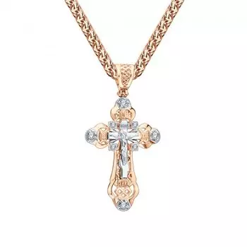 Золотой крест-подвеска с бриллиантами