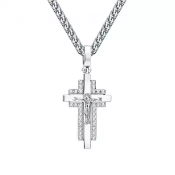 Золотой крест-подвеска с бриллиантами