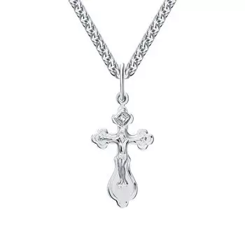 Золотой крест-подвеска с бриллиантами природными