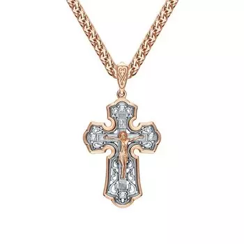 Золотой крест-подвеска с бриллиантами природными