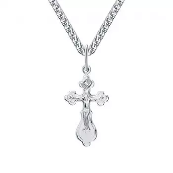 Золотой крест-подвеска с бриллиантами природными