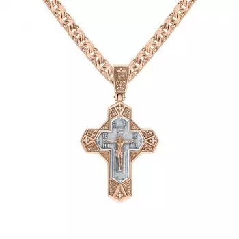 Золотой крест-подвеска с бриллиантами природными