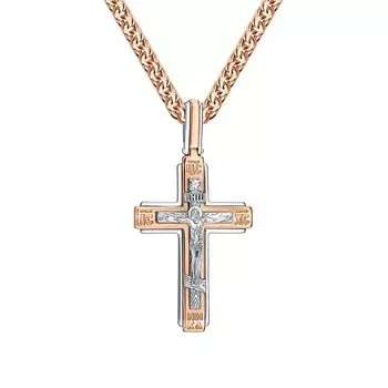 Золотой крест-подвеска с бриллиантом