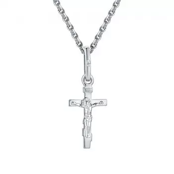 Золотой крест-подвеска с бриллиантом