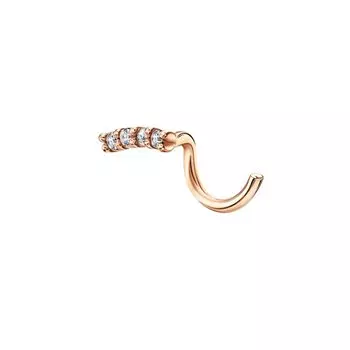 Золотой пирсинг с фианитами