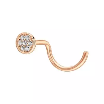 Золотой пирсинг с фианитами