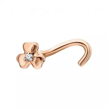 Золотой пирсинг с фианитами