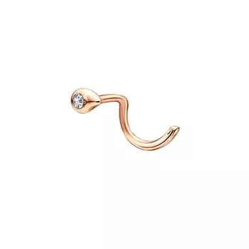 Золотой пирсинг с фианитом