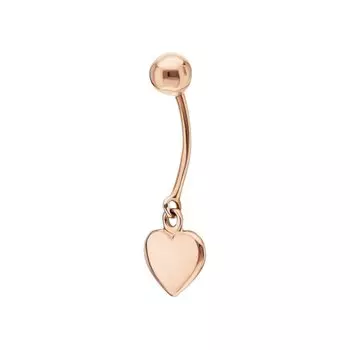 Золотой пирсинг в пупок