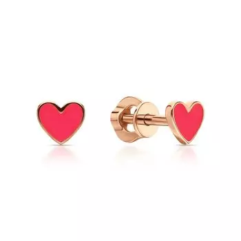 Золотые серьги с эмалью