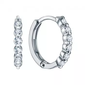 Золотые серьги с бриллиантами природными