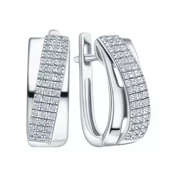 Золотые серьги с бриллиантами природными