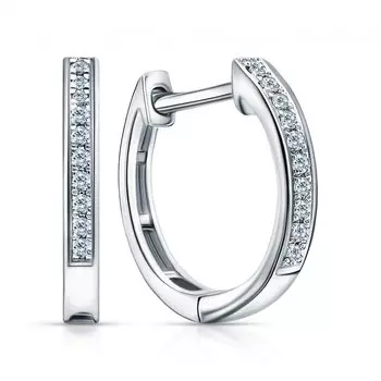 Золотые серьги с бриллиантами природными