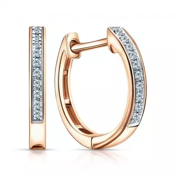 Золотые серьги с бриллиантами природными