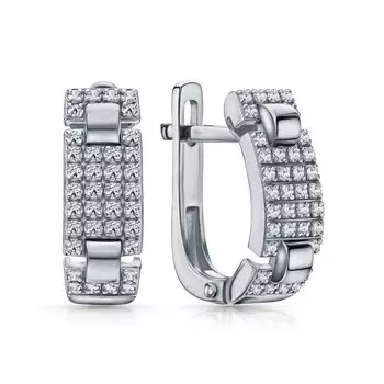 Золотые серьги с бриллиантами природными