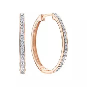 Золотые серьги с бриллиантами природными